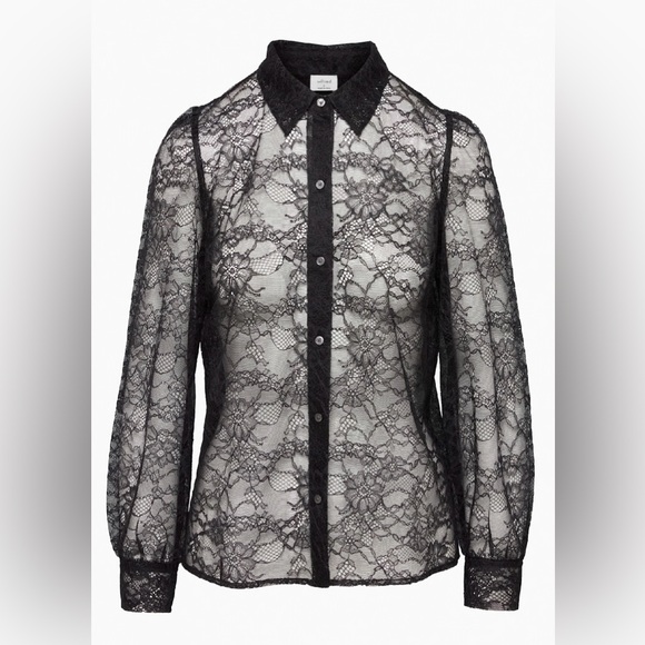 Wilfred Tops - WILFRED Fleur Blouse
Lace sheer button-up blouse